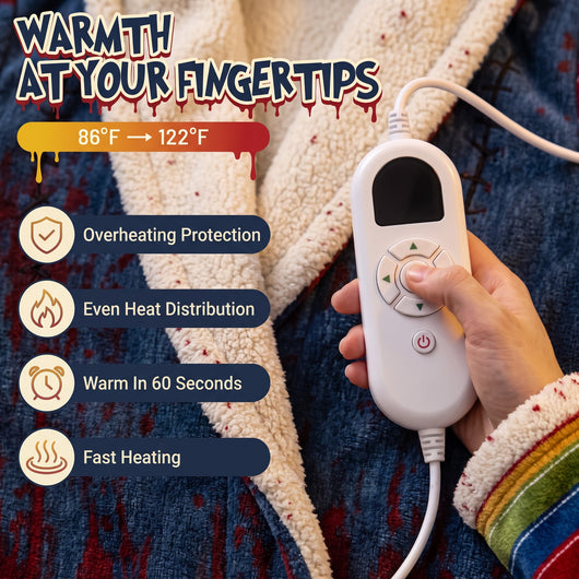 Chucky Heated Robe remote control and features